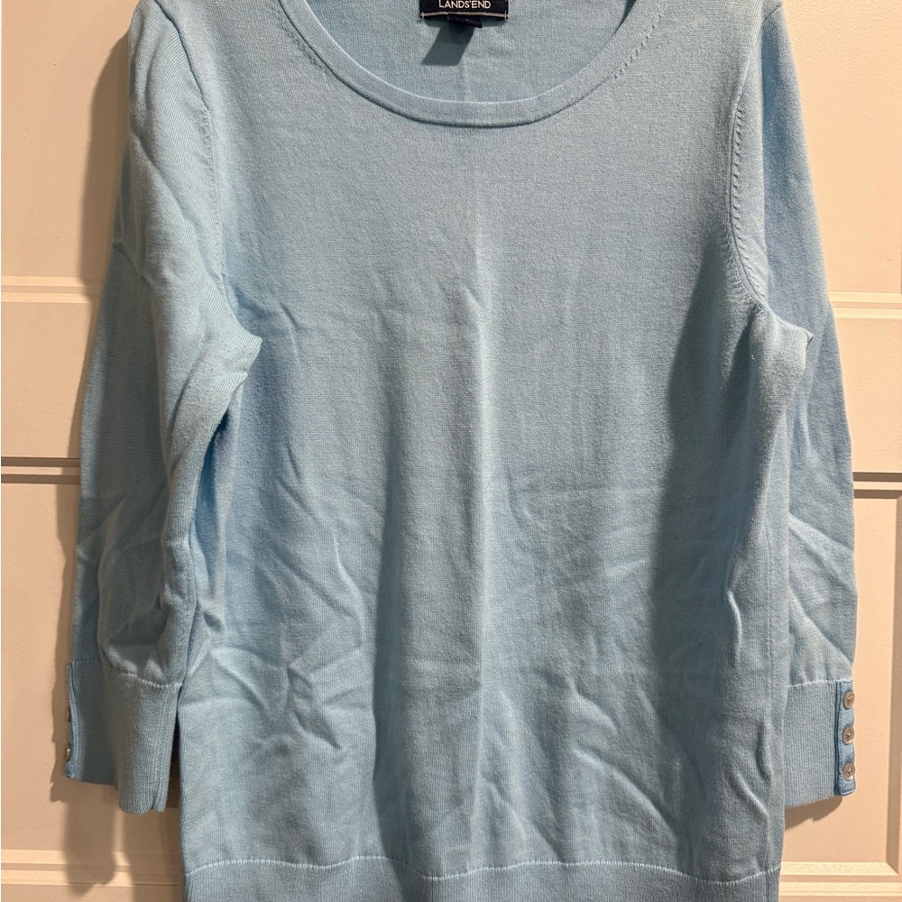 Lands' End Women's Blue Sweater